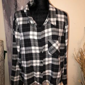 Forever 21 Plus Size black and white flannel